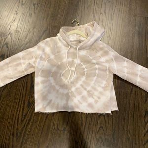 Tie-dye cropped hoodie
